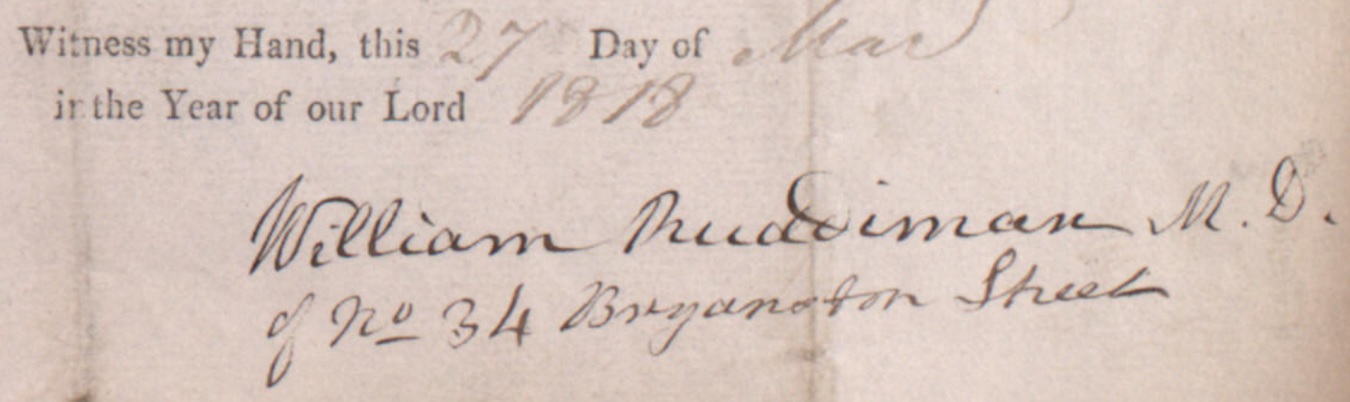 William Ruddimans signature
