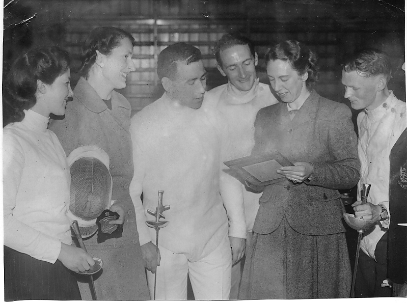 Margaret Lawson circa 1948 fencing.